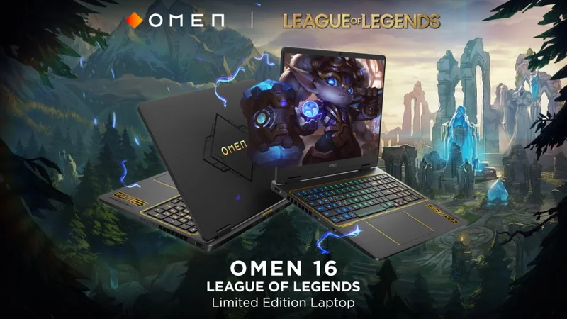 Игровой ноутбук HP Omen 16 с дизайном League of Legends: новинка на RTX 5070