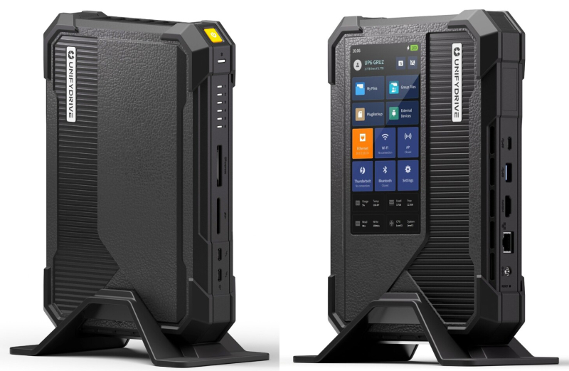 Мобильный NAS с Intel Core Ultra и 6 SSD: работа с данными где угодно