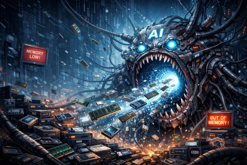  Кризис на рынке памяти из-за ИИ в представлении ИИ 