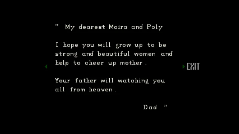  Барри, к слову, упоминал свою дочь Мойру ещё в RE1 