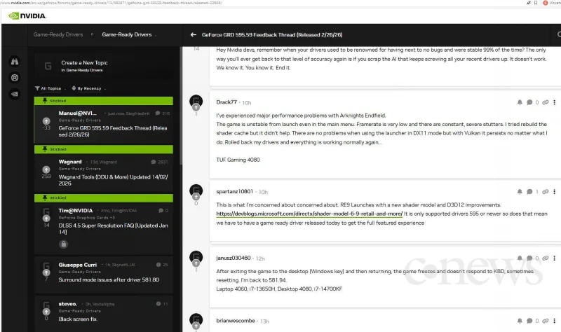 Осторожно, новый драйвер Nvidia! Черные экраны и тормоза в играх