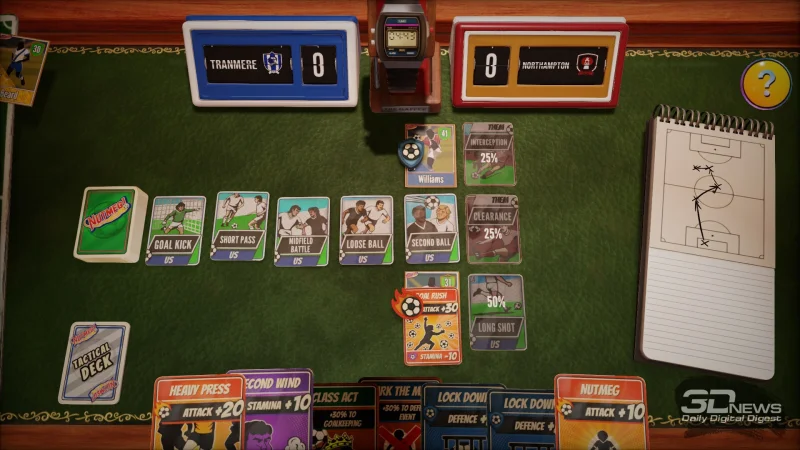  А вот, собственно, и матч. К слову, D&D-история, когда при 50-процентной вероятности гола его не будет в 99 случаях из 100, тут не характерна — все вероятности соответствуют действительности 