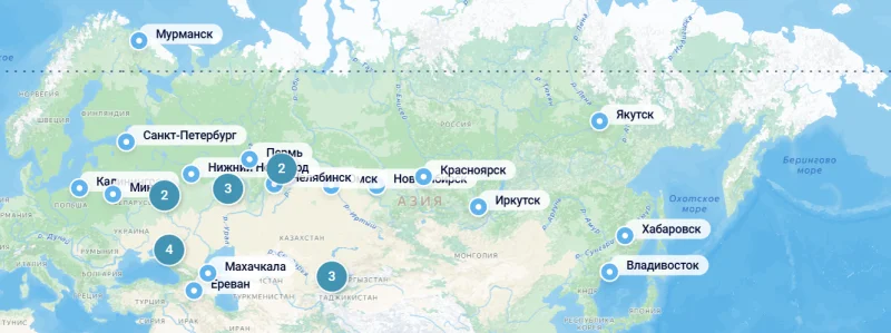  Точки присутствия Curator CDN 