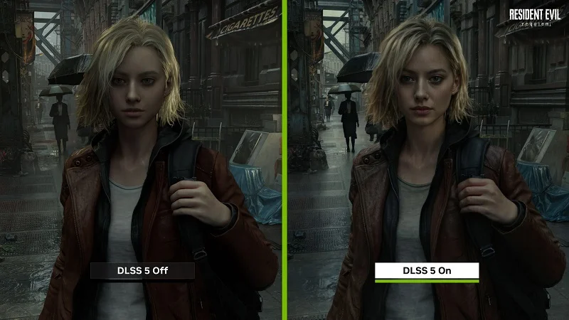  Грейс из Resident Evil Requiem до и после инъекции DLSS 5 (источник изображения: Nvidia) 